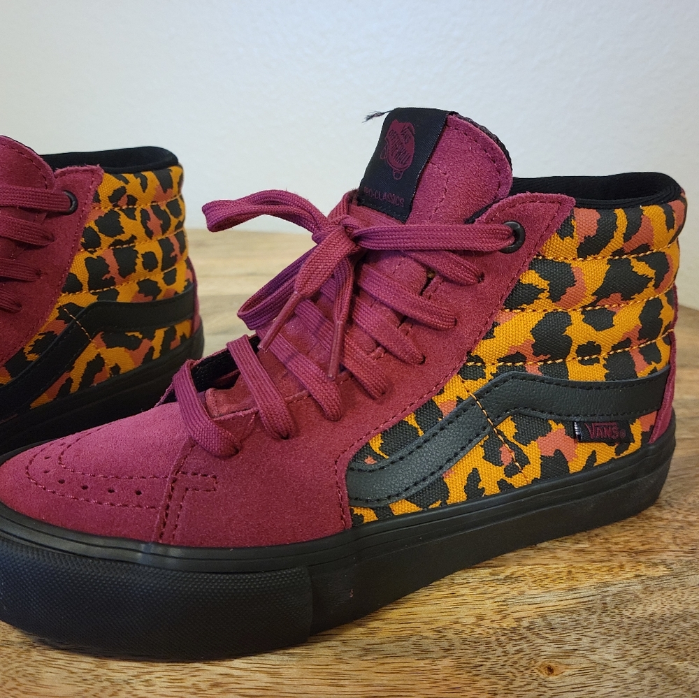 NEW Vans sk8 hi-pro leopard print M5 W6.5 - Picture 5 of 8